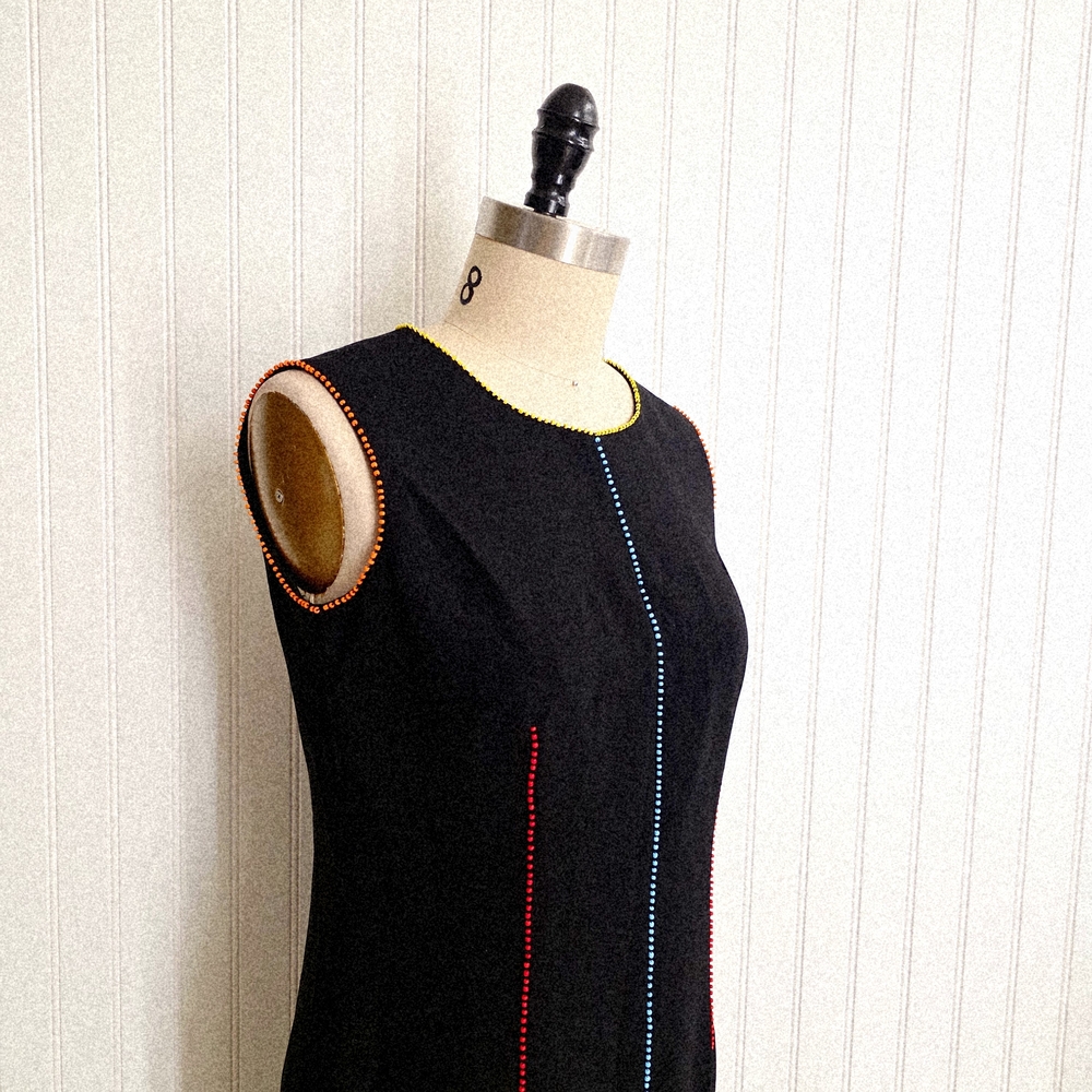 Anne Kaelie Classic Black Sleeveless Sheath Dress – Size 10 - Picture 3 of 5